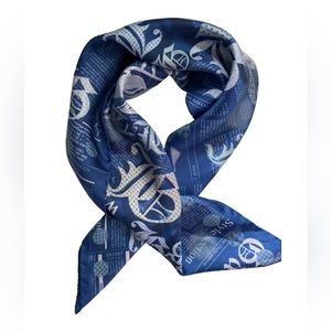 Authentic JOHN GALLIANO "GAZETTE" Printed 100% SILK Scarf. NWOT